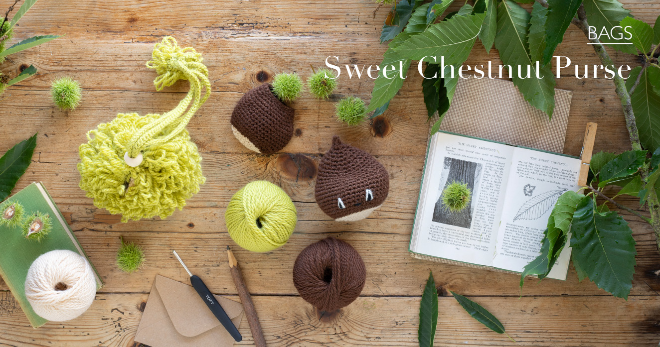 BAGS Sweet Chestnut Purse TOFT beneath the trees crochet pattern